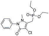 3-((DIETHOXYPHOSPHONATE)METHYL)-4-CHLORO-2-METHYL-1-PHENYL-3-PYRAZOLIN-5-ONE 结构式