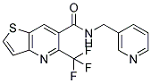 N-(3-PYRIDINYLMETHYL)-5-(TRIFLUOROMETHYL)THIENO[3,2-B]PYRIDINE-6-CARBOXAMIDE 结构式