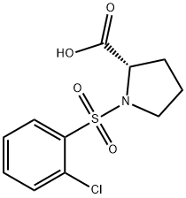 1-[(2-CHLOROPHENYL)SULFONYL]-2-PYRROLIDINECARBOXYLIC ACID 结构式