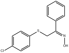 2-[(4-CHLOROPHENYL)SULFANYL]-1-PHENYL-1-ETHANONE OXIME 结构式