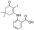 2-((2-IODO-5,5-DIMETHYL-3-OXOCYCLOHEX-1-ENYL)AMINO)BENZOIC ACID 结构式