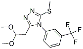 1-METHOXY-2-(5-(METHYLSULFANYL)-4-[3-(TRIFLUOROMETHYL)PHENYL]-4H-1,2,4-TRIAZOL-3-YL)ETHYL METHYL ETHER 结构式