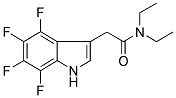 N,N-DIETHYL-4,5,6,7-TETRAFLUORO-3-INDOLEACETAMIDE 结构式