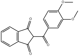 2-((3,4-Dimethoxyphenyl)carbonyl)indane-1,3-dione 结构式