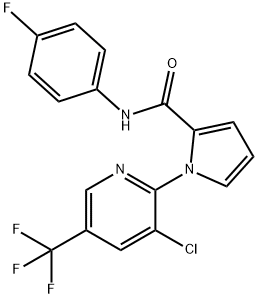 1-[3-CHLORO-5-(TRIFLUOROMETHYL)-2-PYRIDINYL]-N-(4-FLUOROPHENYL)-1H-PYRROLE-2-CARBOXAMIDE 结构式