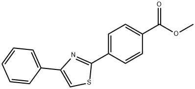 METHYL 4-(4-PHENYL-1,3-THIAZOL-2-YL)BENZENECARBOXYLATE 结构式
