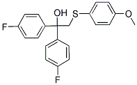 1,1-BIS(4-FLUOROPHENYL)-2-[(4-METHOXYPHENYL)SULFANYL]-1-ETHANOL 结构式