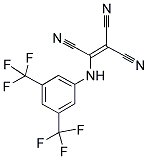 2-((3,5-BIS(TRIFLUOROMETHYL)PHENYL)AMINO)ETHENE-1,1,2-TRICARBONITRILE 结构式