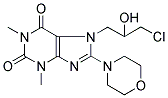 7-(3-CHLORO-2-HYDROXYPROPYL)-1,3-DIMETHYL-8-MORPHOLINO-2,3,6,7-TETRAHYDRO-1H-PURINE-2,6-DIONE 结构式