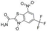 2-(Aminocarbonyl)-7-nitro-5-(trifluoromethyl)-1,3-benzothiazol-3-ium-3-olate 结构式