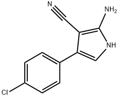 2-氨基-4-(4-氯苯基)-1H-吡咯-3-甲腈 结构式
