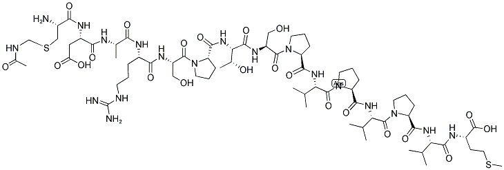 ASN-TYR-PRO-LEU-GLU-LEU-TYR-GLU-ARG-VAL-ARG-THR-GLY-CYS 结构式