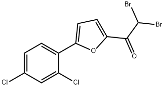 2,2-Dibromo-1-[5-(2,4-dichlorophenyl)-2-furyl]-1-ethanone 结构式