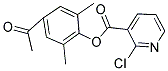 4-Acetyl-2,6-dimethylphenyl 2-chloronicotinate 结构式