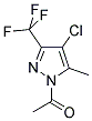 1-ACETYL-4-CHLORO-3(5)-TRIFLUOROMETHYL-5(3)-(METHYL)PYRAZOLE 结构式