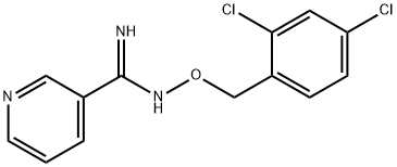 N'-[(2,4-DICHLOROBENZYL)OXY]-3-PYRIDINECARBOXIMIDAMIDE 结构式