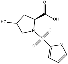 4-HYDROXY-1-(2-THIENYLSULFONYL)-2-PYRROLIDINECARBOXYLIC ACID 结构式