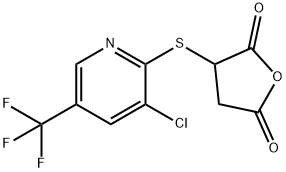 3-([3-CHLORO-5-(TRIFLUOROMETHYL)-2-PYRIDINYL]SULFANYL)DIHYDRO-2,5-FURANDIONE 结构式