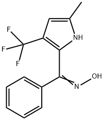 [5-METHYL-3-(TRIFLUOROMETHYL)-1H-PYRROL-2-YL](PHENYL)METHANONE OXIME 结构式