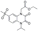 3,4-DIHYDRO-4-ISOPROPYL-2,3-DIOXO-7-(METHYLSULPHONYL)-1(2H)-QUINOXALINEACETIC ACID, ETHYL ESTER 结构式