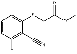 METHYL 2-(2-NITRILO-3-FLUOROPHENYLTHIO)ACETATE 结构式