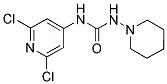 N-(2,6-DICHLORO-4-PYRIDYL)-N'-PIPERIDINOUREA 结构式