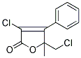 3-CHLORO-5-(CHLOROMETHYL)-5-METHYL-4-PHENYL-2,5-DIHYDROFURAN-2-ONE 结构式