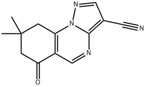 8,8-Dimethyl-6-oxo-6,7,8,9-tetrahydropyrazolo[1,5-a]quinazoline-3-carbonitrile 结构式