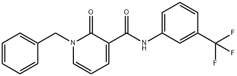 1-BENZYL-2-OXO-N-[3-(TRIFLUOROMETHYL)PHENYL]-1,2-DIHYDRO-3-PYRIDINECARBOXAMIDE 结构式