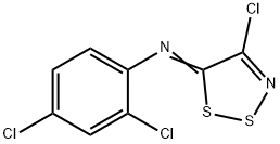 2,4-DICHLORO-N-(4-CHLORO-5H-1,2,3-DITHIAZOL-5-YLIDEN)ANILINE 结构式