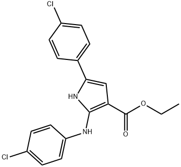 ETHYL 2-(4-CHLOROANILINO)-5-(4-CHLOROPHENYL)-1H-PYRROLE-3-CARBOXYLATE 结构式