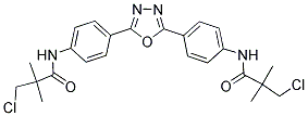 N1-[4-(5-(4-[(3-Chloro-2,2-dimethylpropanoyl)amino]phenyl)-1,3,4-oxadiazol-2-yl)phenyl]-3-chloro-2,2-dimethylpropanamide 结构式