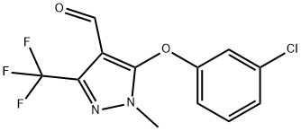5-(3-氯苯氧基)-1-甲基-3-(三氟甲基)-1H-吡唑-4-甲醛 结构式