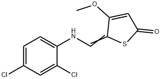 5-[(2,4-DICHLOROANILINO)METHYLENE]-4-METHOXY-2(5H)-THIOPHENONE 结构式