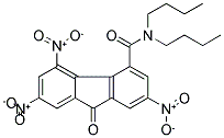N4,N4-Dibutyl-2,5,7-trinitro-9-oxo-9H-fluorene-4-carboxamide 结构式