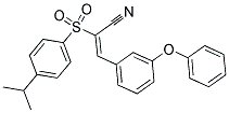 2-((4-(ISOPROPYL)PHENYL)SULFONYL)-3-(3-PHENOXYPHENYL)PROP-2-ENENITRILE 结构式