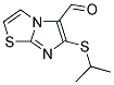 6-(ISOPROPYLSULFANYL)IMIDAZO[2,1-B][1,3]THIAZOLE-5-CARBALDEHYDE 结构式