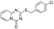 2-[(4-CHLOROBENZYL)SULFANYL]-4H-PYRIDO[1,2-A][1,3,5]TRIAZIN-4-ONE 结构式