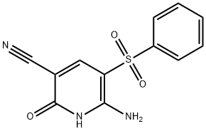 6-AMINO-2-HYDROXY-5-(PHENYLSULFONYL)NICOTINONITRILE 结构式