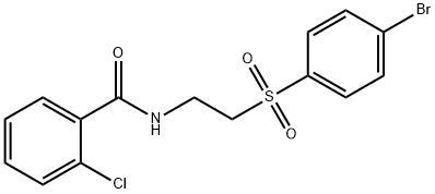 N-(2-[(4-Bromophenyl)sulfonyl]ethyl)-2-chlorobenzenecarboxamide 结构式