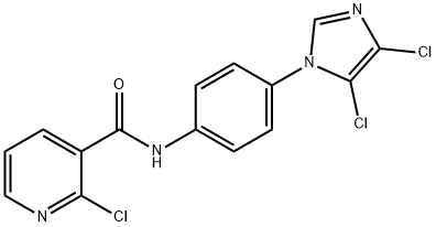 N-(4-(4,5-DICHLOROIMIDAZOLYL)PHENYL)(2-CHLORO(3-PYRIDYL))FORMAMIDE 结构式