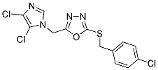 2-[(4-CHLOROBENZYL)THIO]-5-[(4,5-DICHLORO-1H-IMIDAZOL-1-YL)METHYL]-1,3,4-OXADIAZOLE 结构式