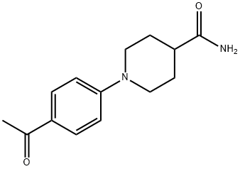 1-(4-ACETYL-PHENYL)-PIPERIDINE-4-CARBOXYLIC ACID AMIDE 结构式