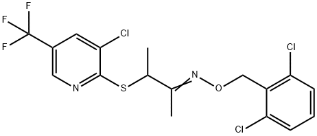 3-([3-CHLORO-5-(TRIFLUOROMETHYL)-2-PYRIDINYL]SULFANYL)-2-BUTANONE O-(2,6-DICHLOROBENZYL)OXIME 结构式