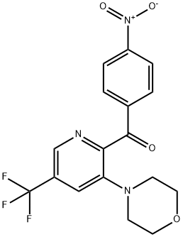 [3-MORPHOLINO-5-(TRIFLUOROMETHYL)-2-PYRIDINYL](4-NITROPHENYL)METHANONE 结构式