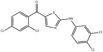 [2-(3,4-DICHLOROANILINO)-1,3-THIAZOL-5-YL](2,4-DICHLOROPHENYL)METHANONE 结构式