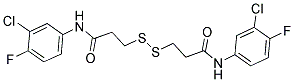 N1-(3-CHLORO-4-FLUOROPHENYL)-3-([3-(3-CHLORO-4-FLUOROANILINO)-3-OXOPROPYL]DITHIO)PROPANAMIDE 结构式