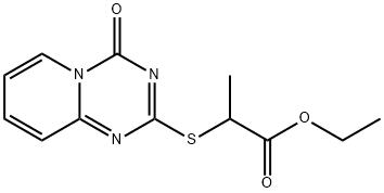 Ethyl 2-[(4-oxo-4H-pyrido[1,2-a][1,3,5]triazin-2-yl)sulfanyl]propanoate 结构式