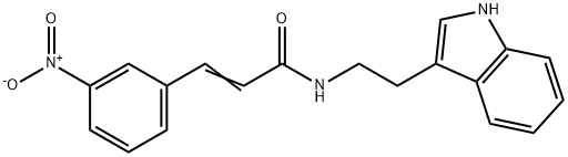 N-(2-Indol-3-ylethyl)-3-(3-nitrophenyl)prop-2-enamide 结构式