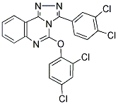 2,4-DICHLOROPHENYL 3-(3,4-DICHLOROPHENYL)[1,2,4]TRIAZOLO[4,3-C]QUINAZOLIN-5-YL ETHER 结构式